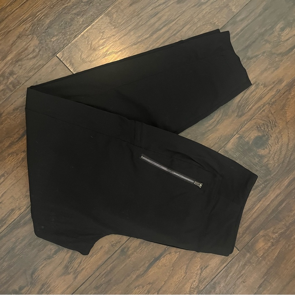 Athleta Women's Black Pants with Zipper Detail